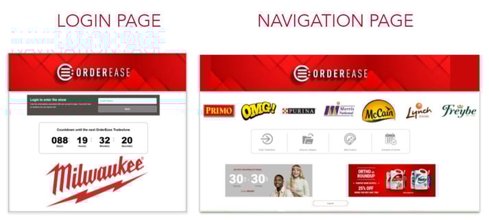Trade Show - Sponsorship - Login - Navigation