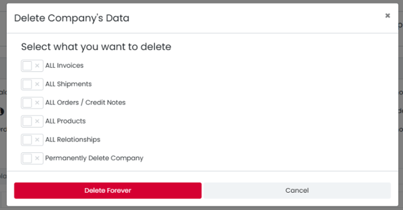 Delete function, OrderEase