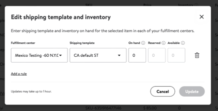 Walmart Canada Marketplace Inventory Management